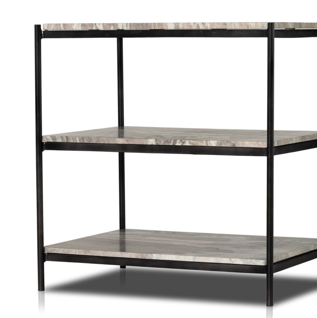 Felipe 25" Nightstand - Hammered Gray Iron + Canyon