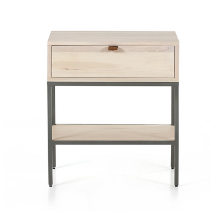 Marcel 24" Nightstand - Dove Poplar + Iron