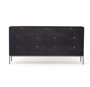 Marcel 70" 7 Drawer Dresser - Black Poplar