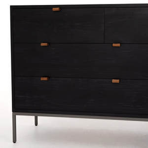 Marcel 70" 7 Drawer Dresser - Black Poplar