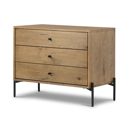 Easton 33" 3 Drawer Nightstand - Amber Oak