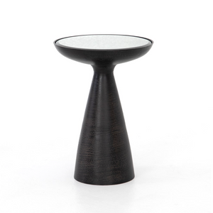Marcelo 16" Pedestal Table - Brushed Bronze