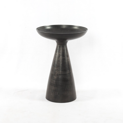 Marcelo 16" Pedestal Table - Brushed Bronze