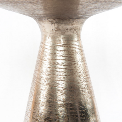 Marcelo 16" Pedestal Table - Brushed Nickel