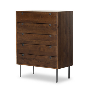 Zyaire 36" 5 Drawer Dresser - Russet Oak