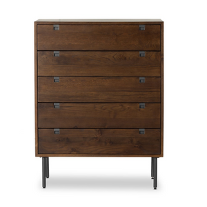 Zyaire 36" 5 Drawer Dresser - Russet Oak