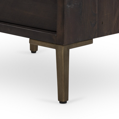 Willow 19" Reclaimed Pine Nightstand - Dark Carbon + Iron