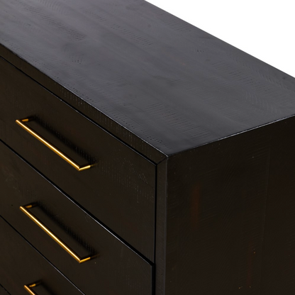 Yasmin 60" 6 Drawer Dresser - Burnish Black