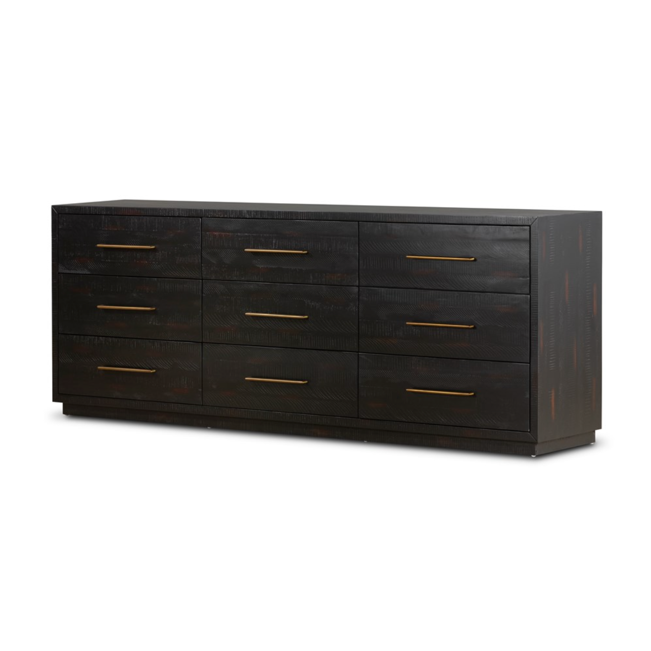 Yasmin 88" 9 Drawer Dresser - Burnish Black