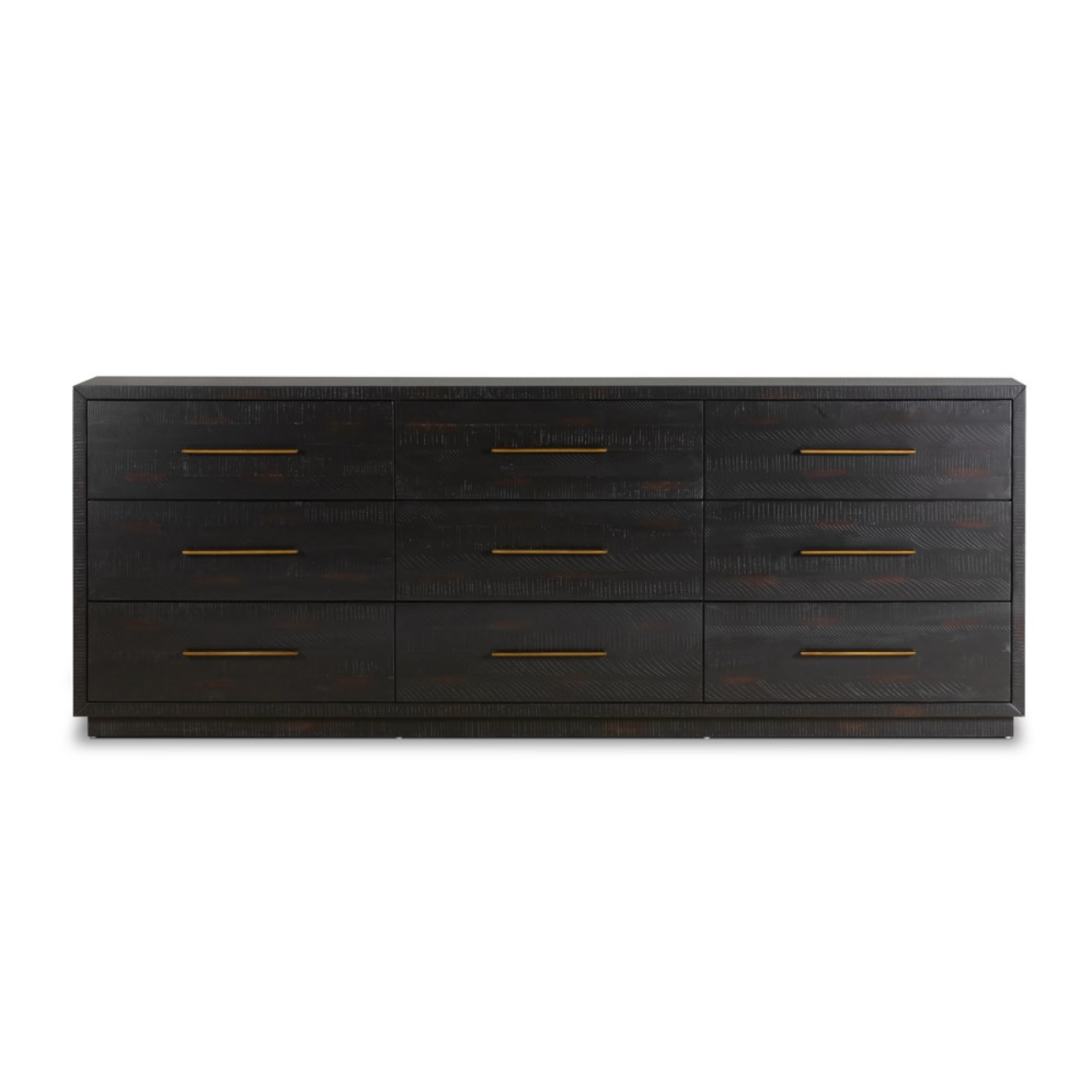 Yasmin 88" 9 Drawer Dresser - Burnish Black