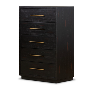 Yasmin 30" Tall 5 Drawer Dresser - Burnish Black