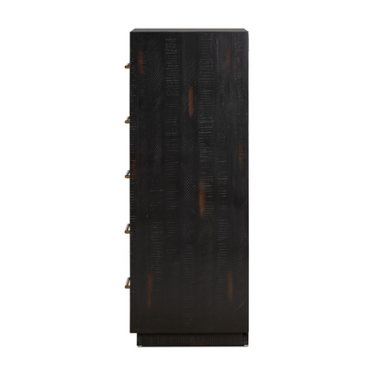 Yasmin 30" Tall 5 Drawer Dresser - Burnish Black