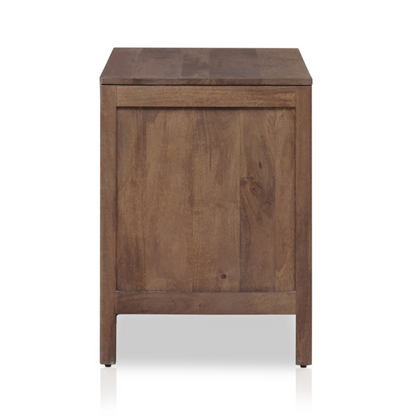 Conway 32" 3 Drawer Nightstand - Brown Wash Mango