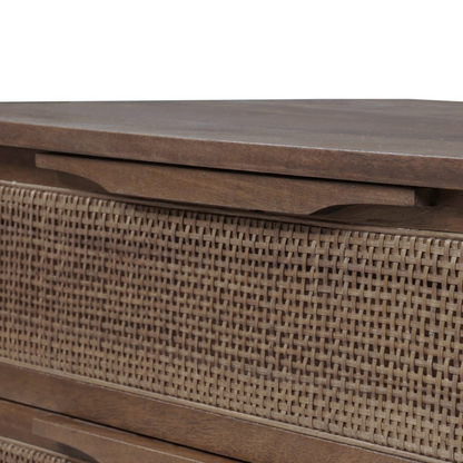 Conway 32" 3 Drawer Nightstand - Brown Wash Mango