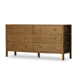 Niccola 69" 6 Drawer Dresser - Tawny Oak