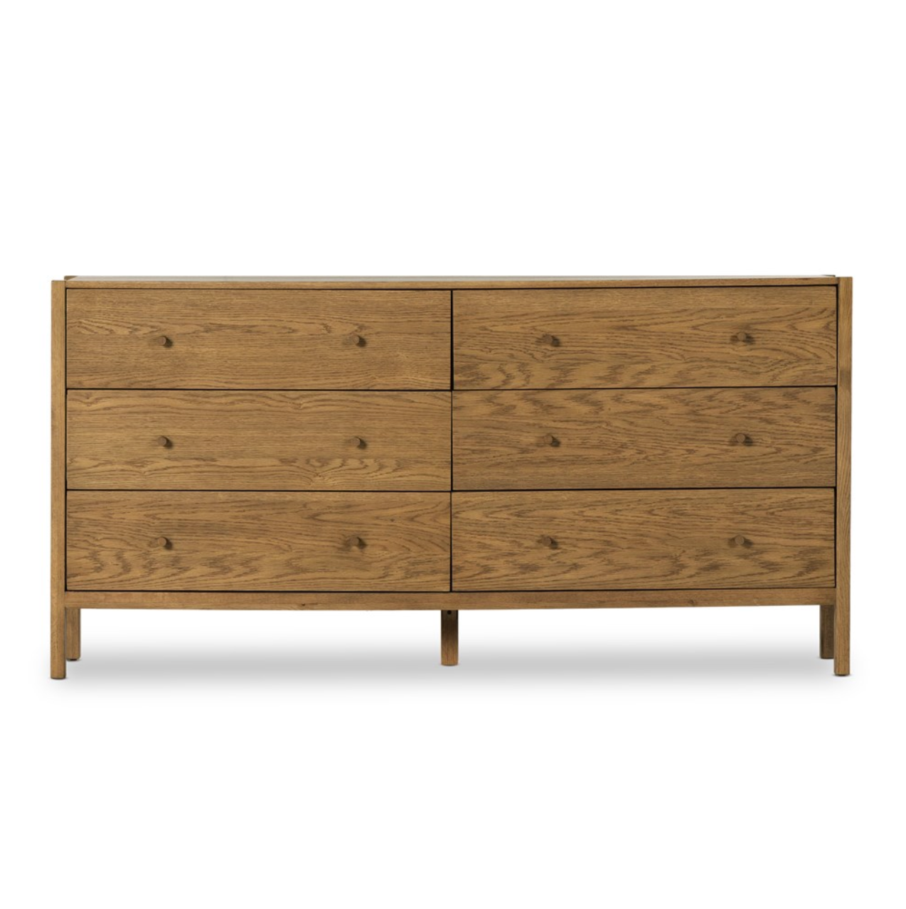 Niccola 69" 6 Drawer Dresser - Tawny Oak