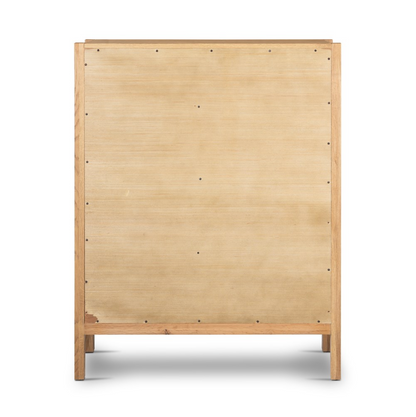 Niccola 34" 5 Drawer Dresser - Tawny Oak