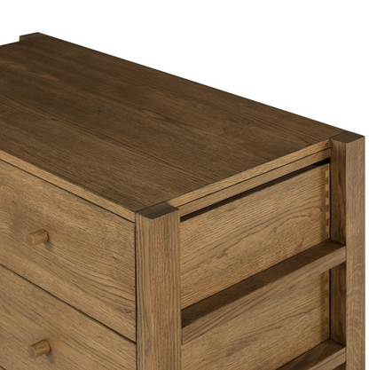 Niccola 34" 5 Drawer Dresser - Tawny Oak