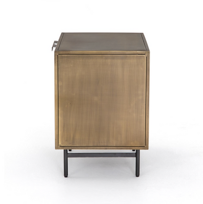 Veda 25" Nightstand - Aged Brass