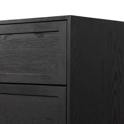 Arlo 75" 6 Drawer Dresser - Drifted Matte Black