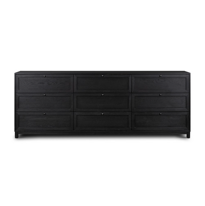 Arlo 88" 9 Drawer Dresser - Drifted Matte Black