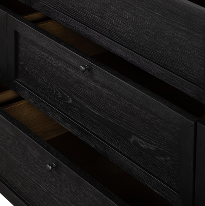 Arlo 88" 9 Drawer Dresser - Drifted Matte Black