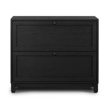 Arlo 32" 2 Drawer Nightstand - Drifted Matte Black