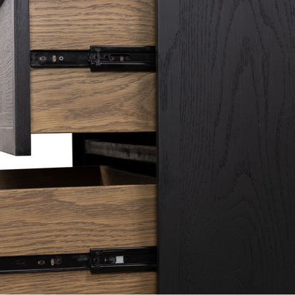 Arlo 32" 2 Drawer Nightstand - Drifted Matte Black