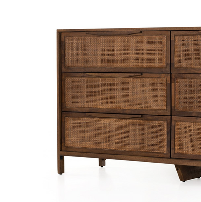 Marcelo 58" 6 Drawer Dresser - Brown Wash