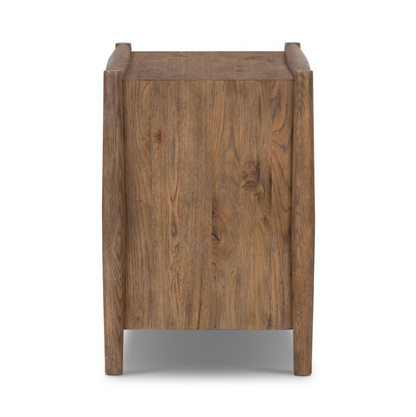 Hutchinson 32" 3 Drawer Nightstand - Weathered Oak
