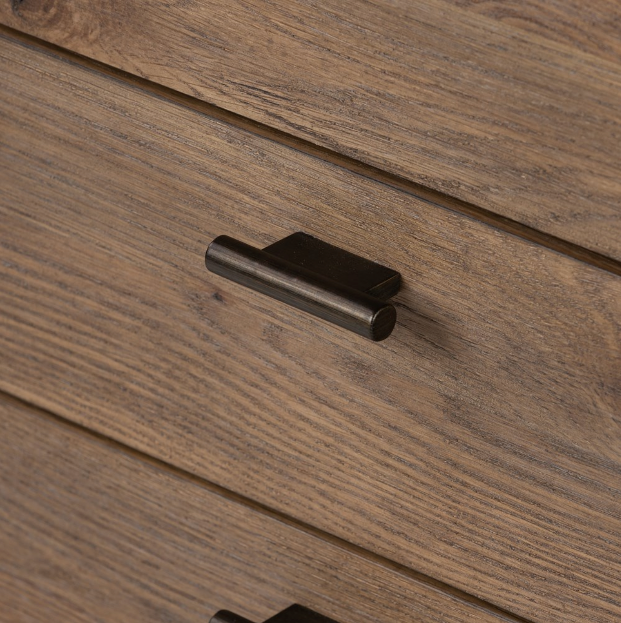 Hutchinson 32" 3 Drawer Nightstand - Weathered Oak