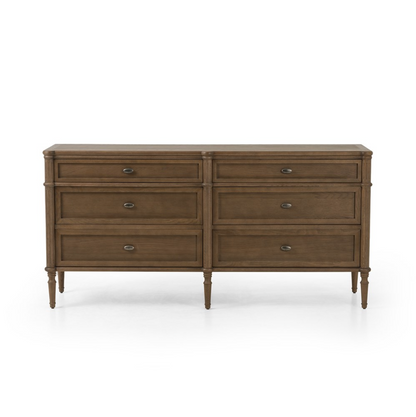 Eloise 70" 6 Drawer Dresser - Toasted Oak