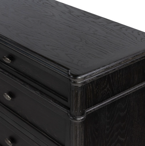 Eloise 70" 6 Drawer Dresser - Distressed Black