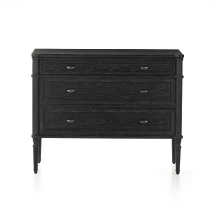 Eloise 44" 3 Drawer Chest - Distressed Black