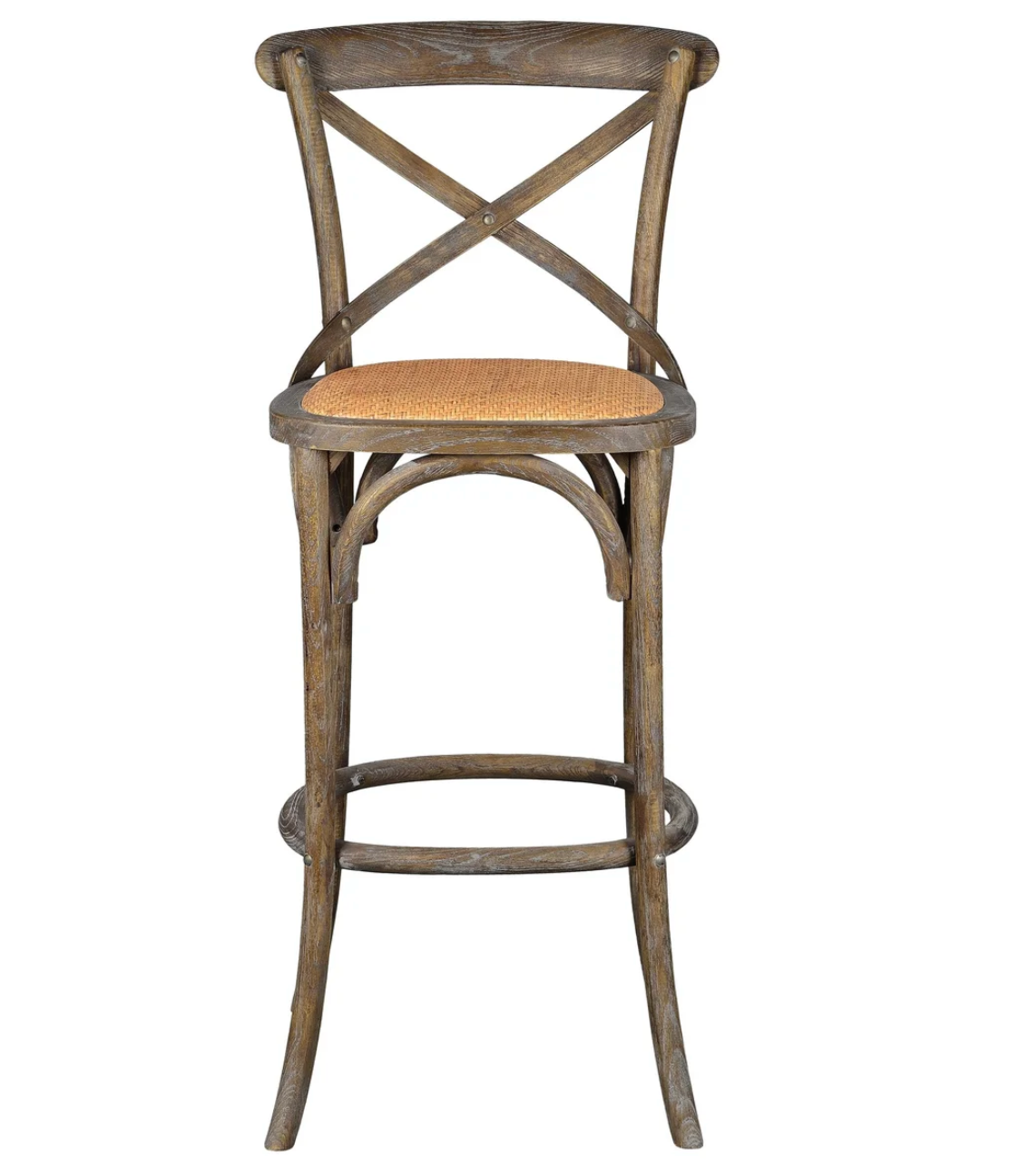 Barnett 30" X-Back Barstool - Brown Wash