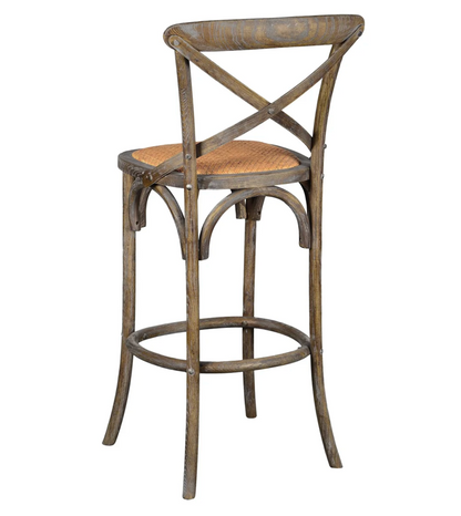 Barnett 30" X-Back Barstool - Brown Wash