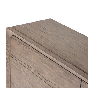 Kade 75" Oak 6 Drawer Dresser - Rustic Grey