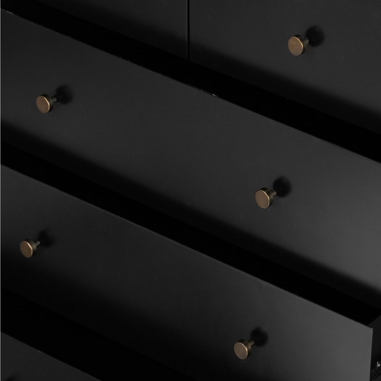 Ellington 36" 5 Drawer Dresser - Black Iron + Bronze