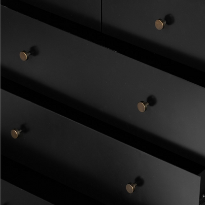 Ellington 36" 5 Drawer Dresser - Black Iron + Bronze