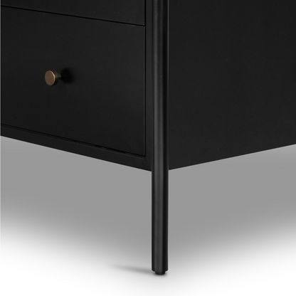 Ellington 36" 5 Drawer Dresser - Black Iron + Bronze