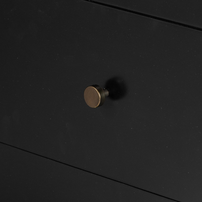 Ellington 36" 5 Drawer Dresser - Black Iron + Bronze