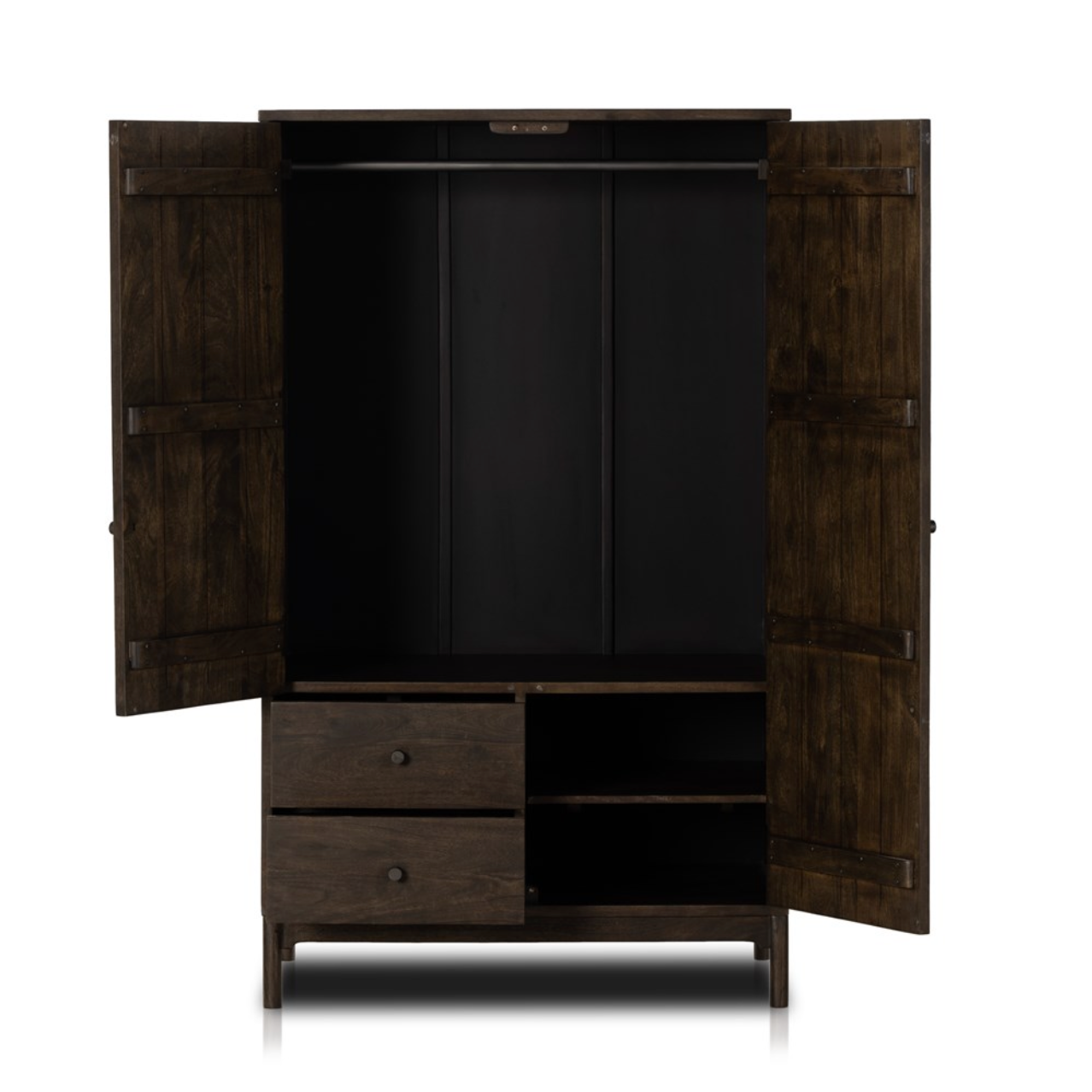 Everest 40" 2 Drawer Armoire - Aged Brown