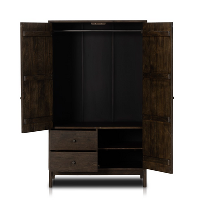 Everest 40" 2 Drawer Armoire - Aged Brown