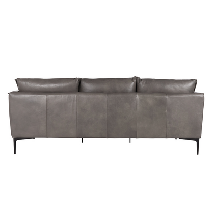 Amelia 84" Top Grain Leather Sofa - Wolf