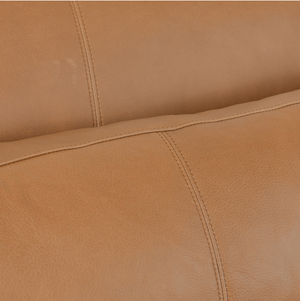 Ephraim 92" Top Grain Leather Sofa - Saddie