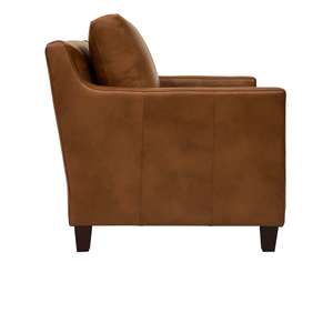 Baylee 34" Top Grain Leather Accent Chair - Brown