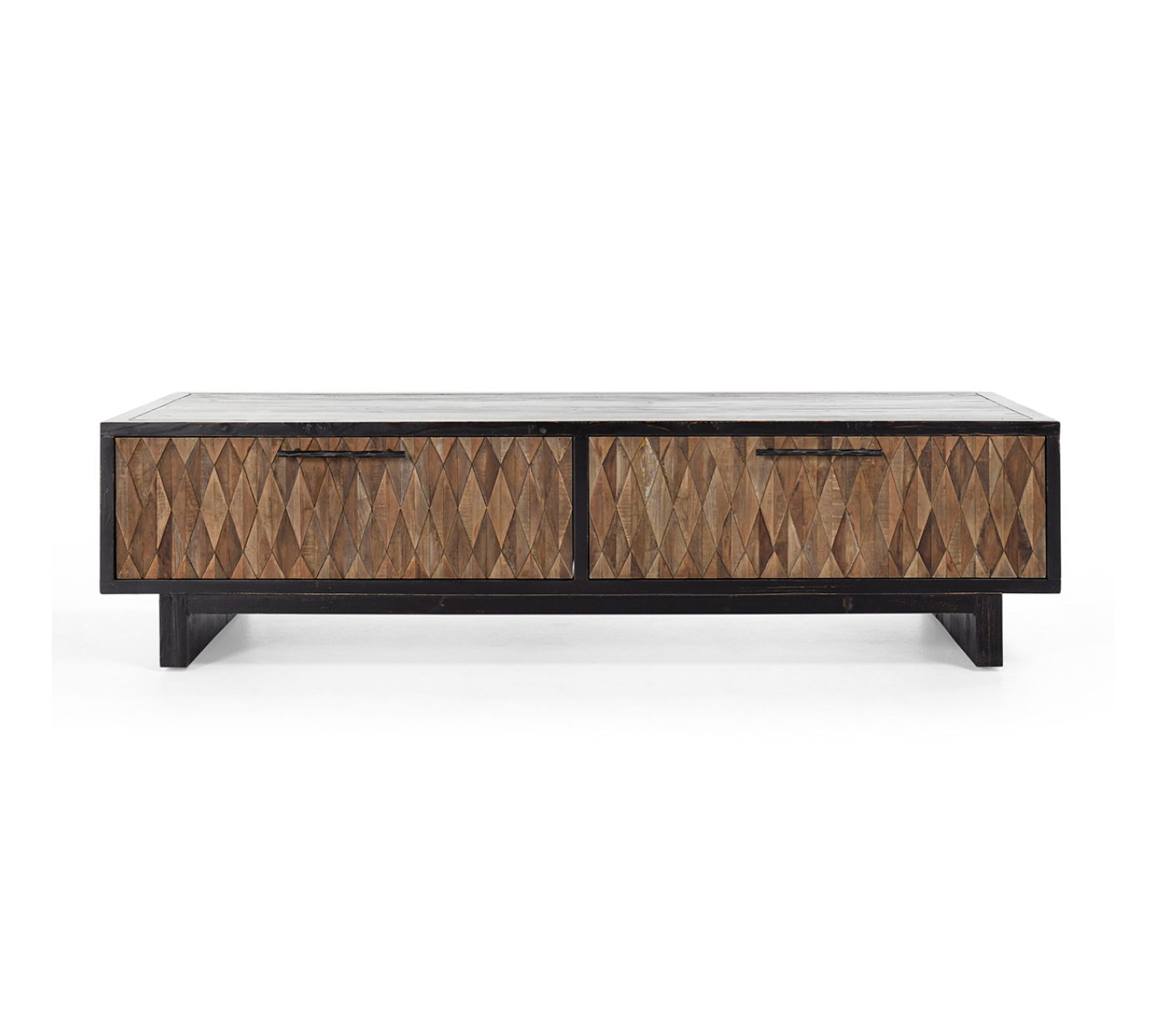 Krofton 66" Coffee Table - Black Natural