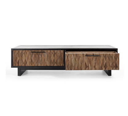 Krofton 66" Coffee Table - Black Natural