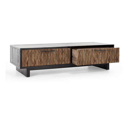 Krofton 66" Coffee Table - Black Natural