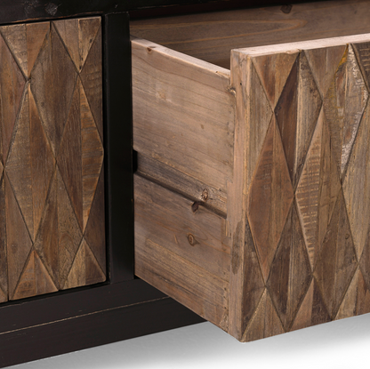 Krofton 66" Coffee Table - Black Natural